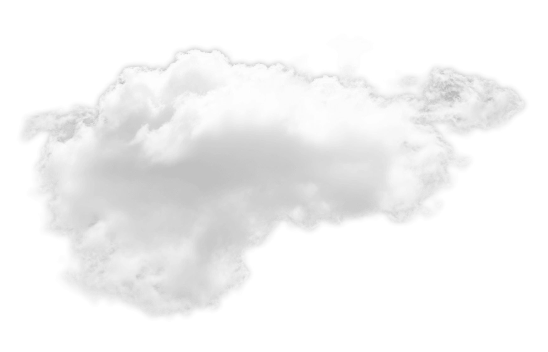 Floating cloud around page main headline text