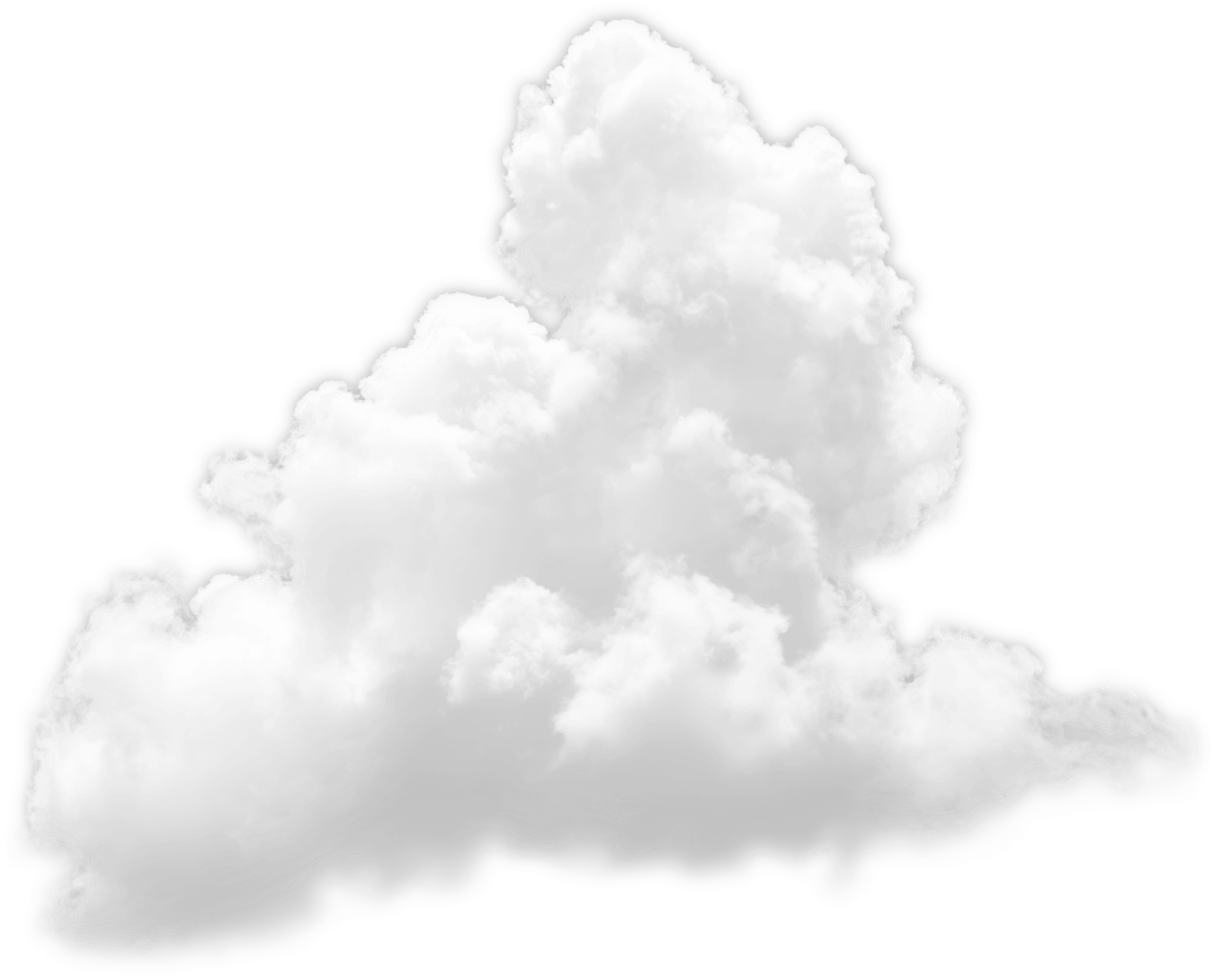 Floating cloud around page main headline text